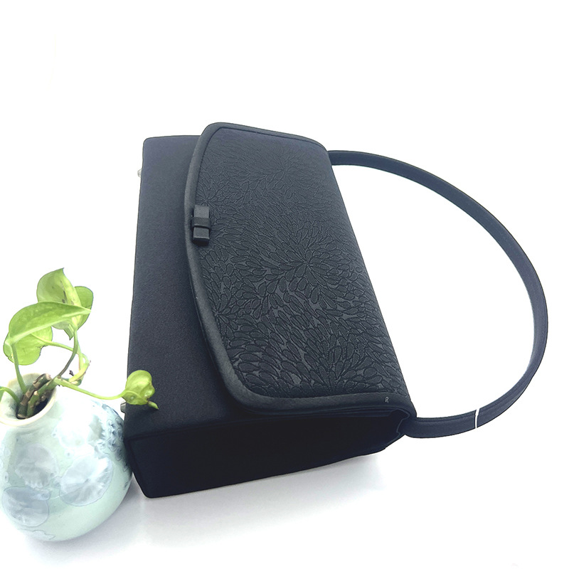 Japanese-style black funeral bag black bag formal banquet bag underarm bag single shoulder bag handbag women's bag