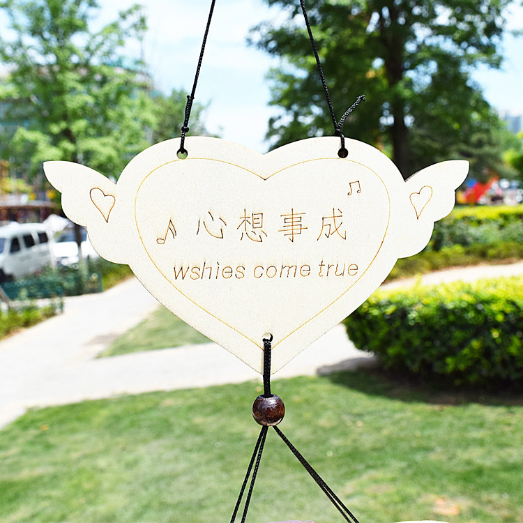 AM375 Metal Tube Wooden Wind Chime Home Decoration Hanging Ornament Craft Gift Birthday Blessing Gift