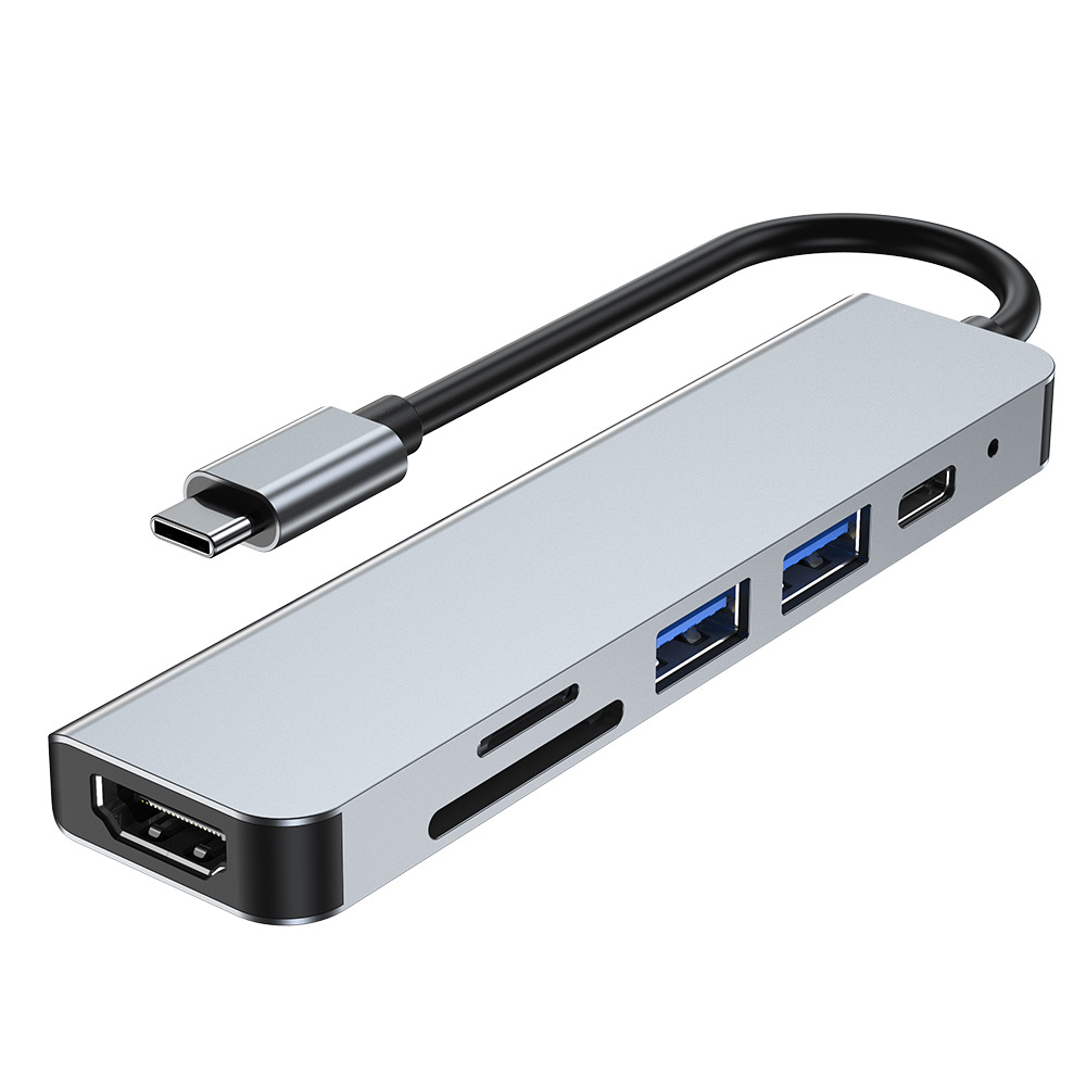 USB C 6-in-1 Docking Station for Huawei Macbook Notebook Multi-function Converter