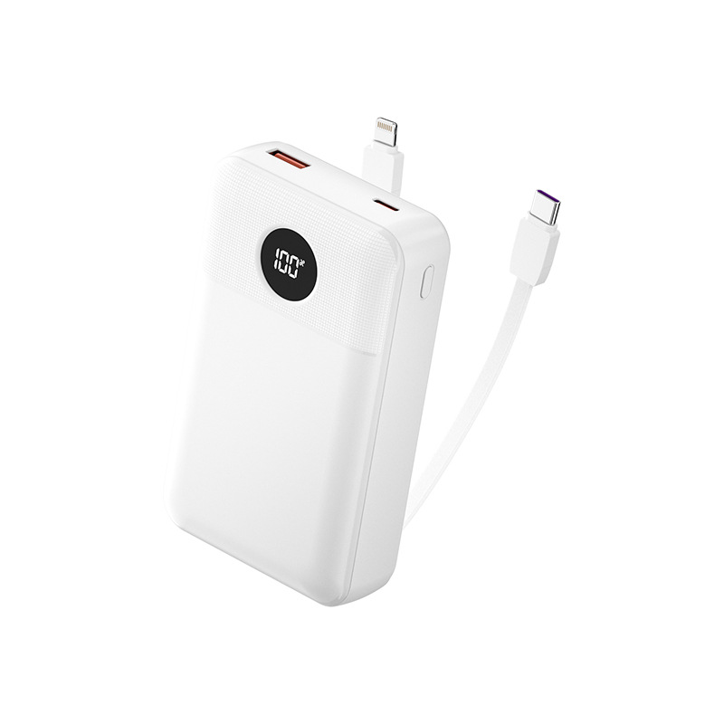 3C certified power bank full protocol 22.5W fast charging large capacity 20000mAh cable fast charging mobile power supply