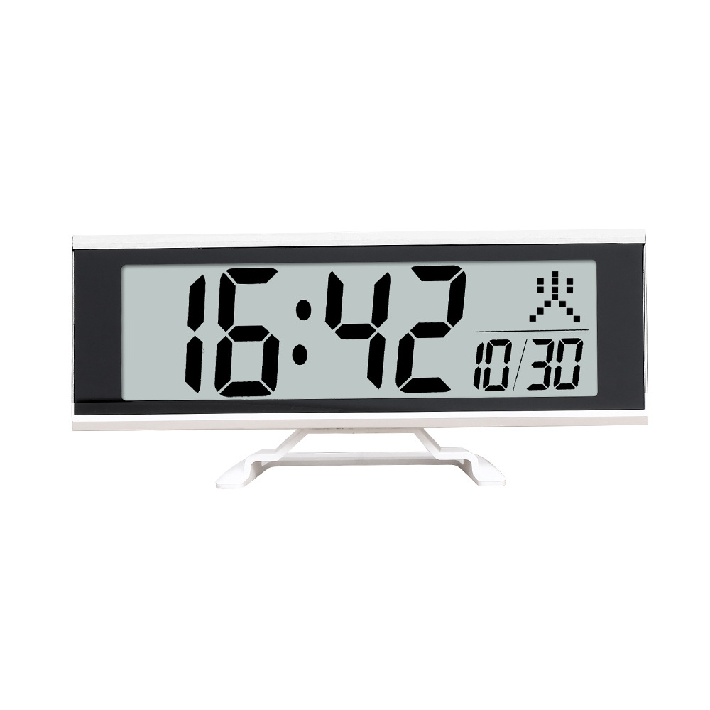 LCD radio-controlled clock, Japanese automatic time-setting radio-controlled clock, desktop silent snooze electronic alarm clock, electronic clock