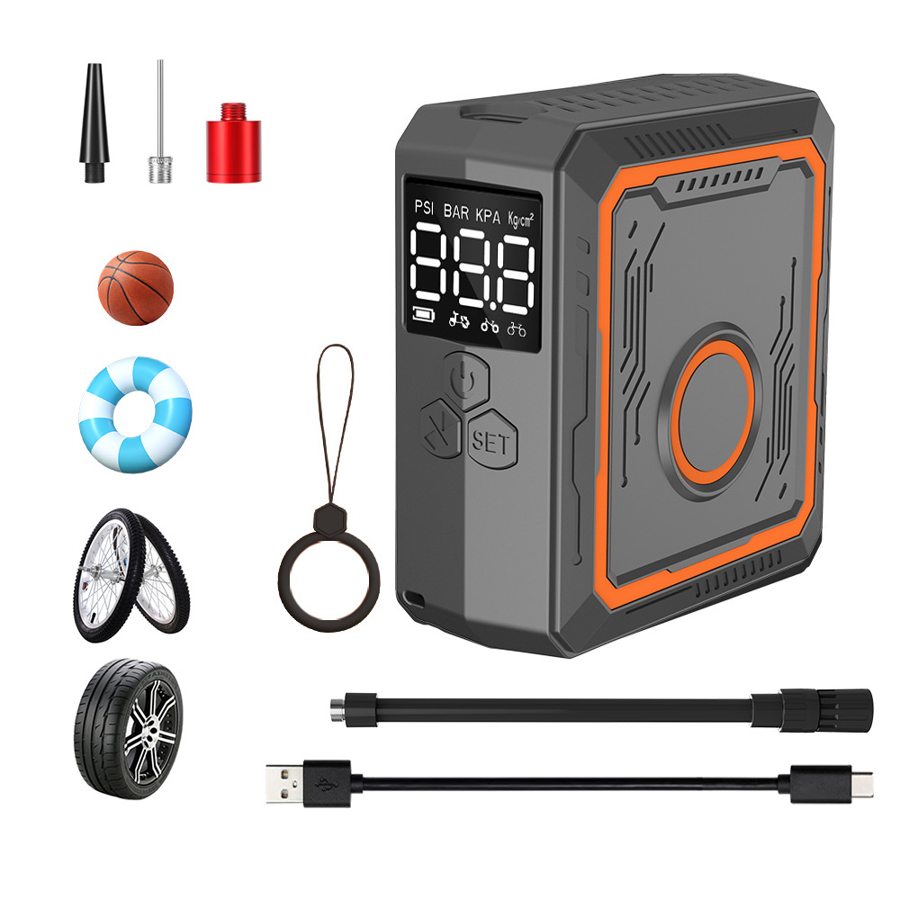Wireless Outdoor Inflatable Pump Electric Mini Dual-Purpose Suction Inflatable Pump Outdoor SOS Emergency Signal Light