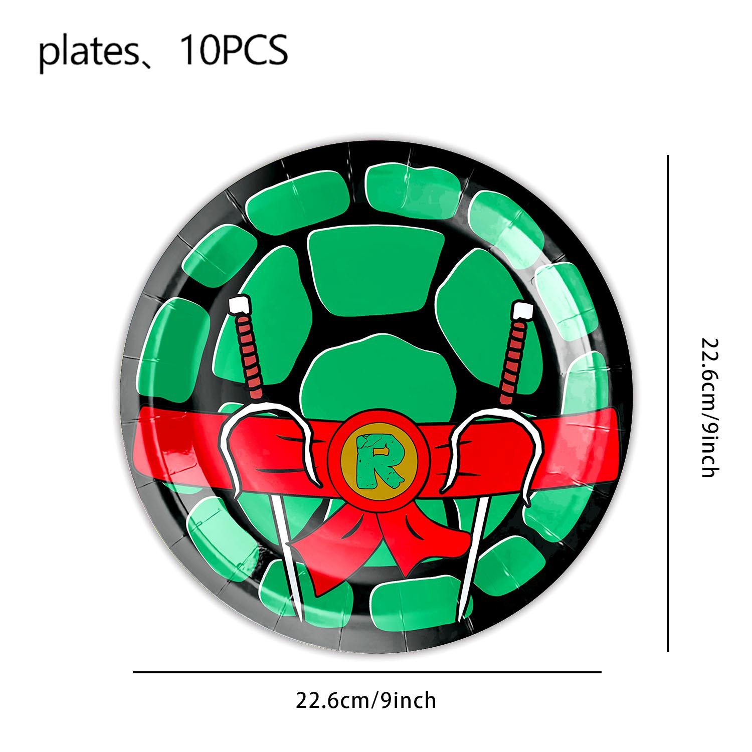 9寸纸盘10pcs-新忍者神龟
