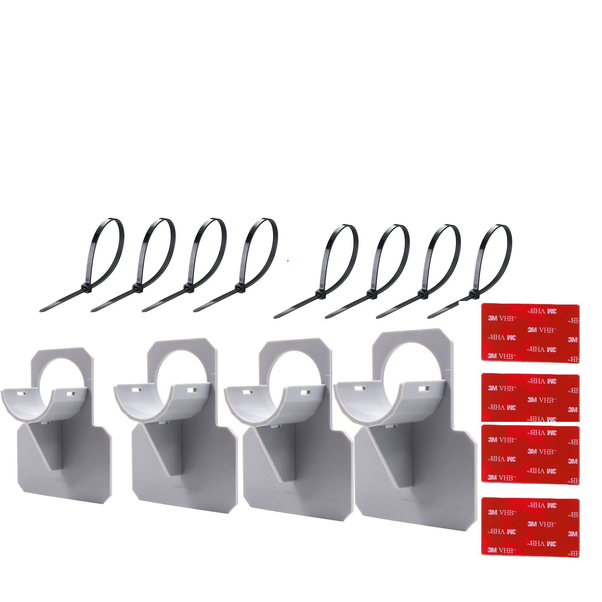 管道支撑架-4个灰色套装-OPP