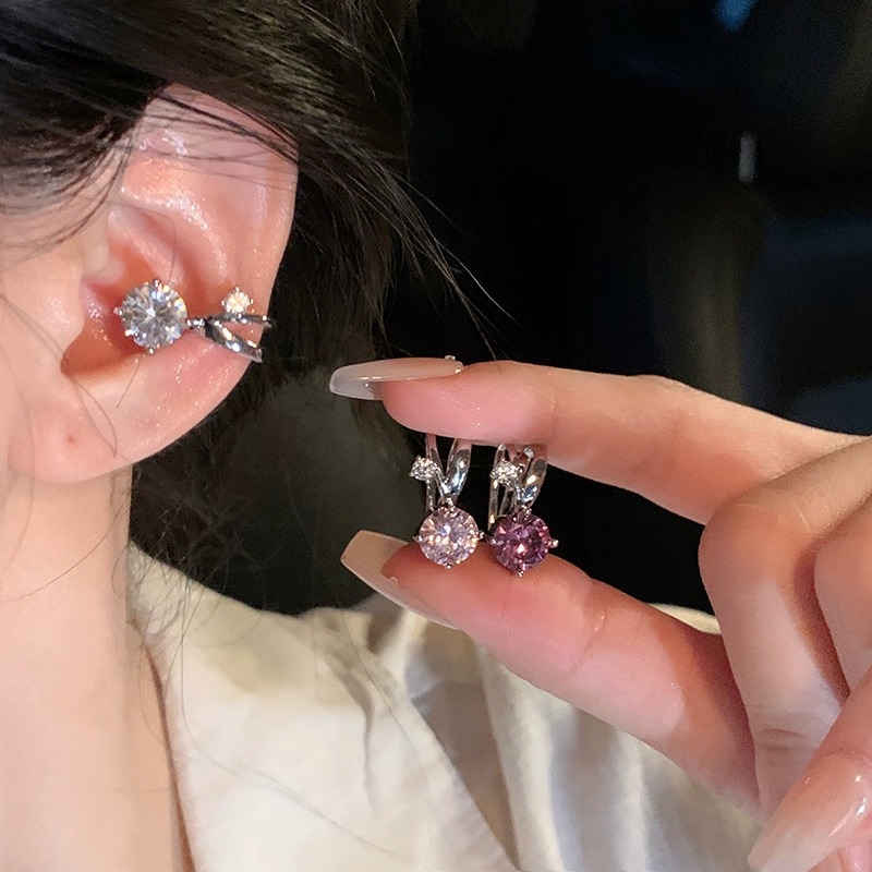 Sweet Cool Super Sparkle No Ear Hole Ear Cuff for Women New Exquisite Ear Accessories
