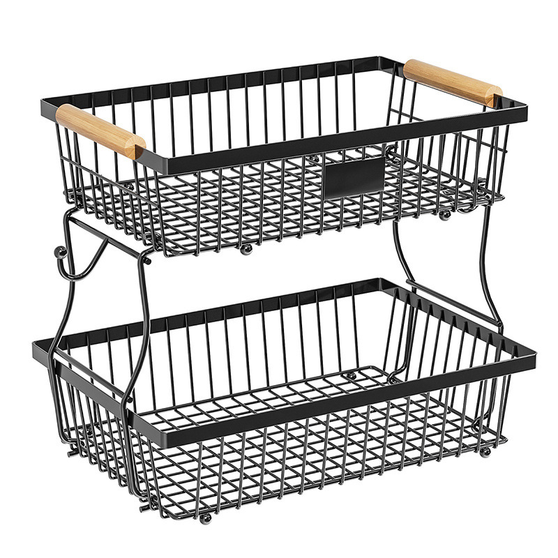 Kitchen storage rack living room table snack fruit storage bathroom storage basket multi-layer removable fruit basket