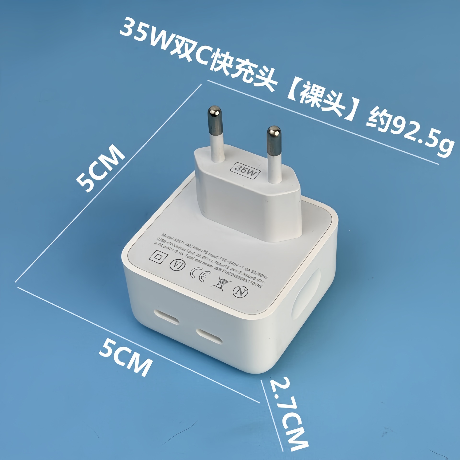 Applicable Apple Charger Original US EU UK Standard PD35W Apple Charging Head Dual C 40W 50W Phone Fast Charging Head