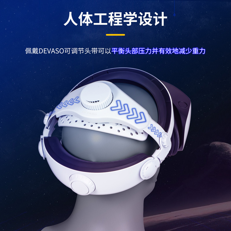 DEVASO Headband PS VR2 Elite Head Strap PSVR2 Glasses Comfortable Weight Reduction ps5 Accessories