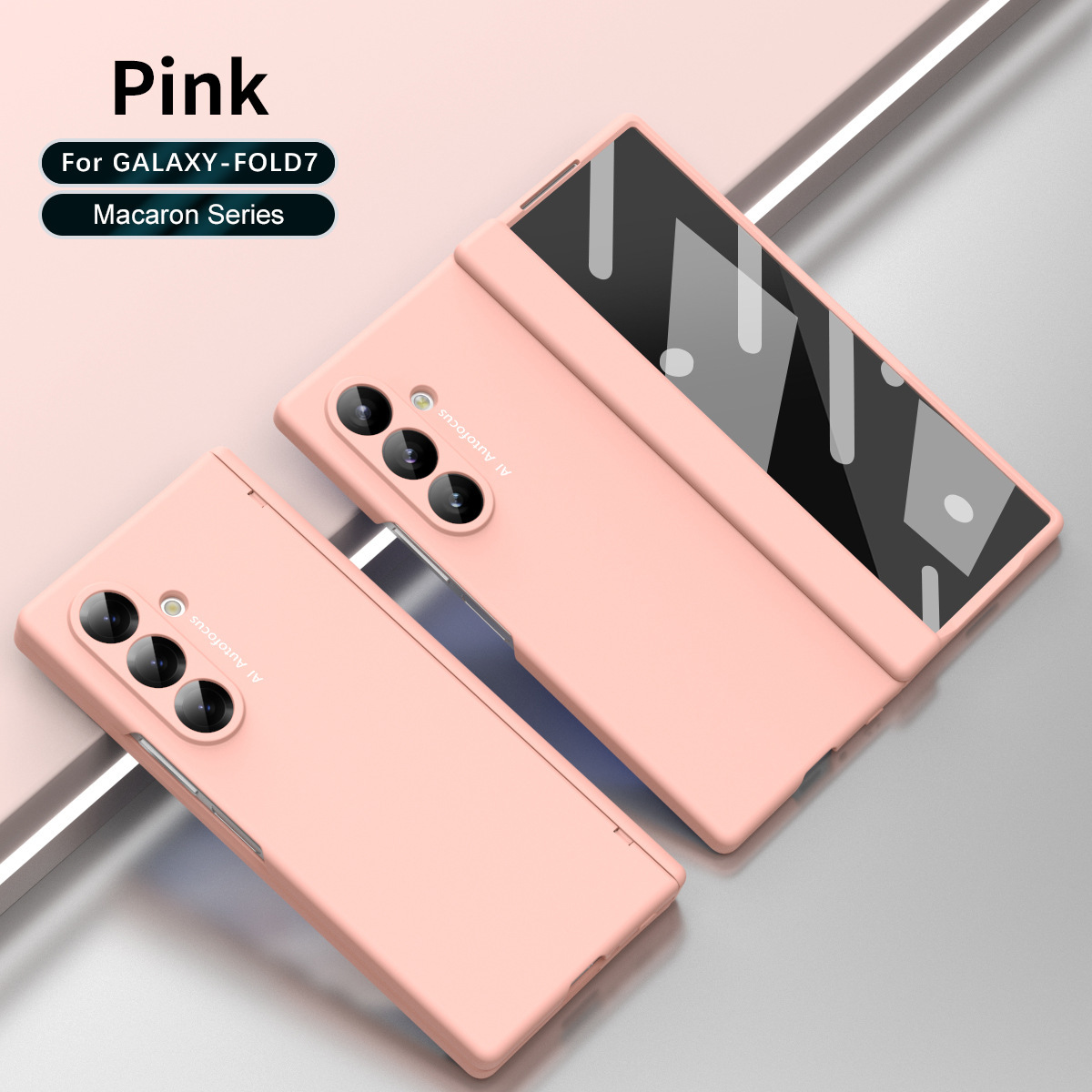 For Samsung Z Fold7 Phone Case New Pen Slot FOLD6 Ultra-Thin Business Solid Color Full Coverage Protective Case with Stylus