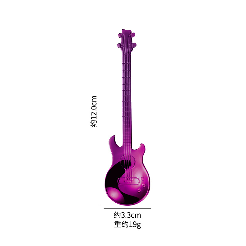304 stainless steel spoon, guitar spoon, coffee stirring spoon, ice bar spoon, music bar spoon, mug spoon