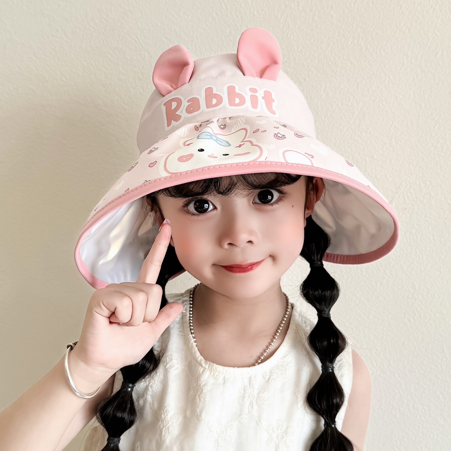 Spring New Children's Hat Girls Outdoor Quick Dry Sun Protection Sun Hat Baby Girl Wide Brim Hollow Top Sun Hat