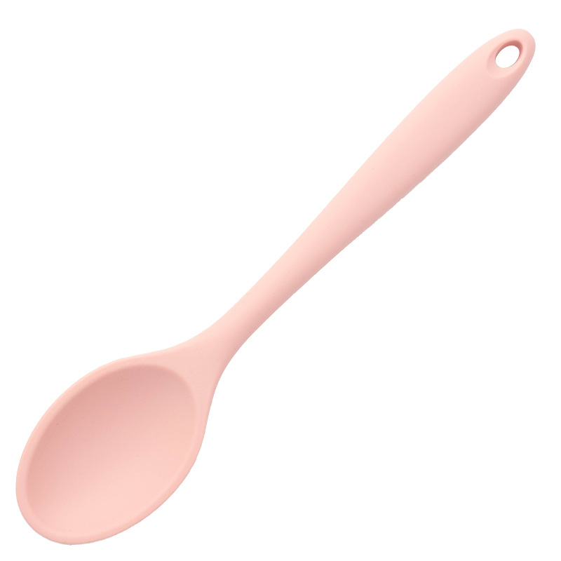 Full Wrap Silicone Soup Spoon Kitchen Cooking Utensil Spoon Children Baby Food Spoon Salad Self-Heating Pack