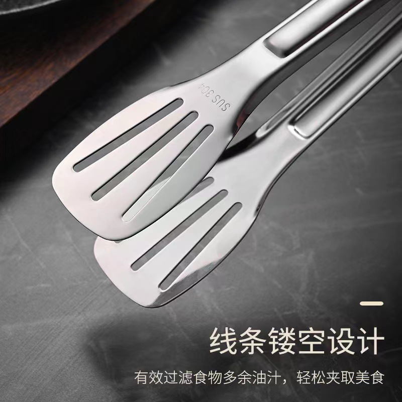 304 stainless steel three-line clip, bread clip, barbecue clip, food clip, kitchen household food clip tool