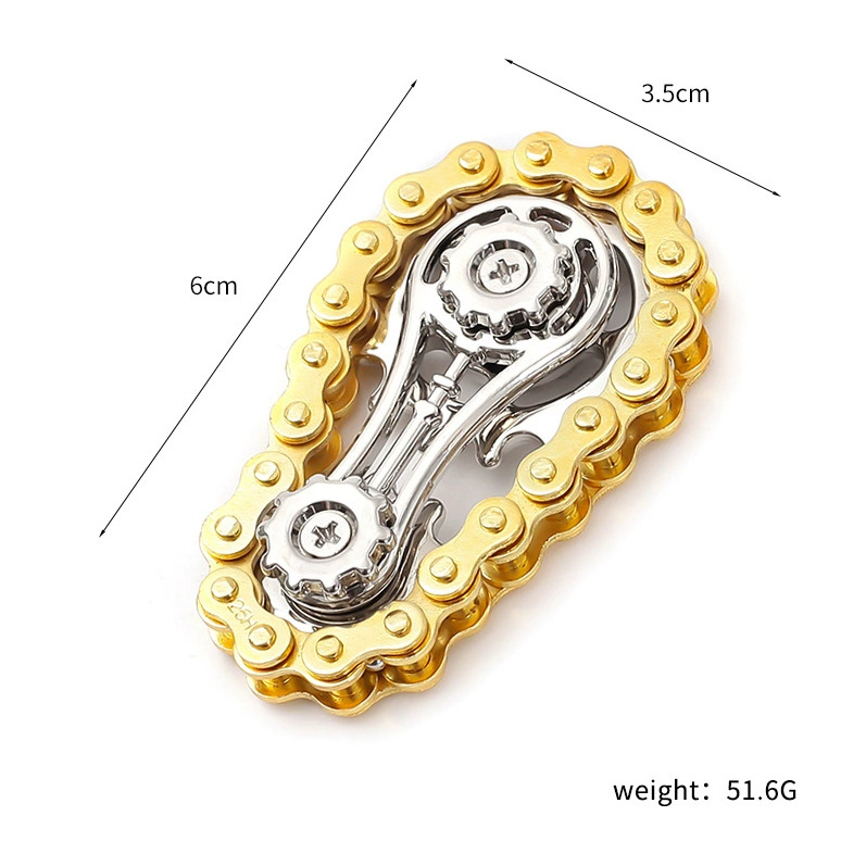 Wheel Chain Finger Spinner Gear Decompression Chain Time-Killing Toy Hand Play Accessory Small Gift