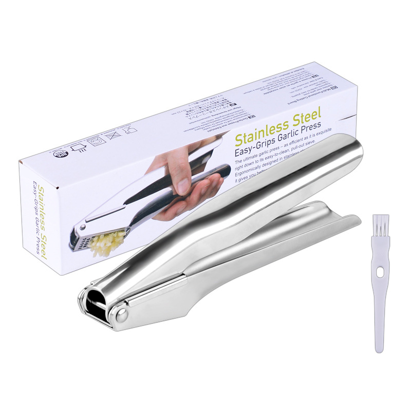 304 stainless steel thickened garlic press garlic press household manual ginger juice garlic puree masher modern simple thick