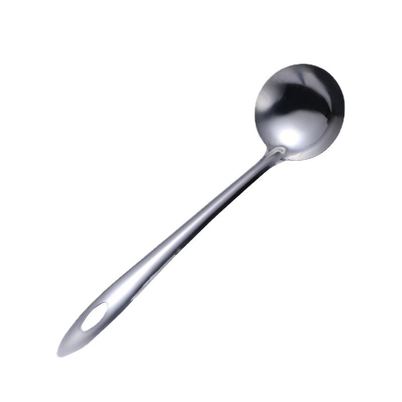 201 non-magnetic stainless steel hot pot spoon, thickened household soup spoon, slotted spoon, food stall hot pot restaurant tableware pot products