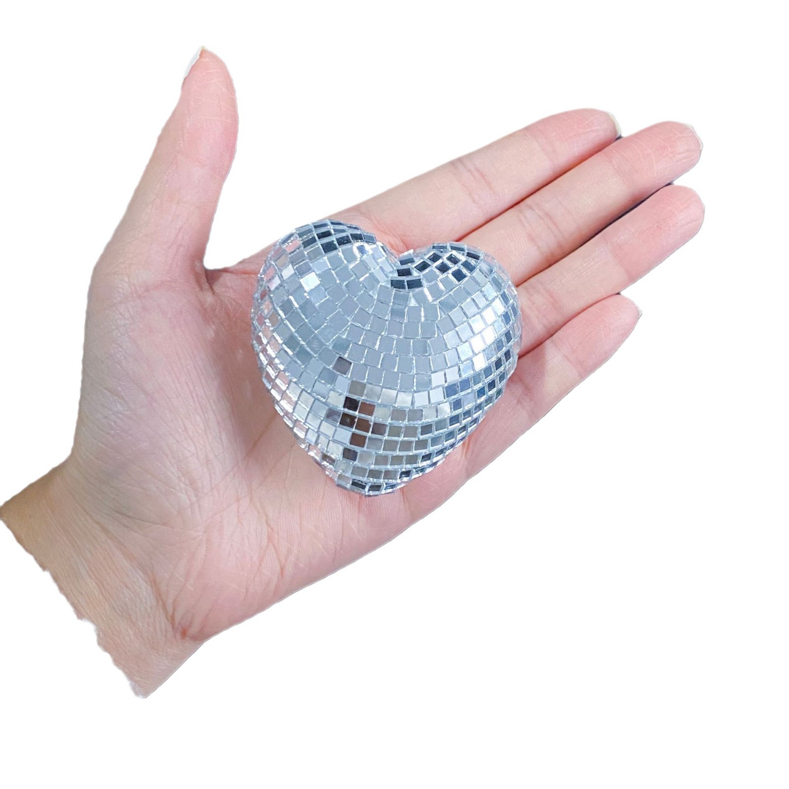 Chain Love Heart Disco Ball Disco Heart Glass Decoration Party Reflective Atmosphere Product Christmas