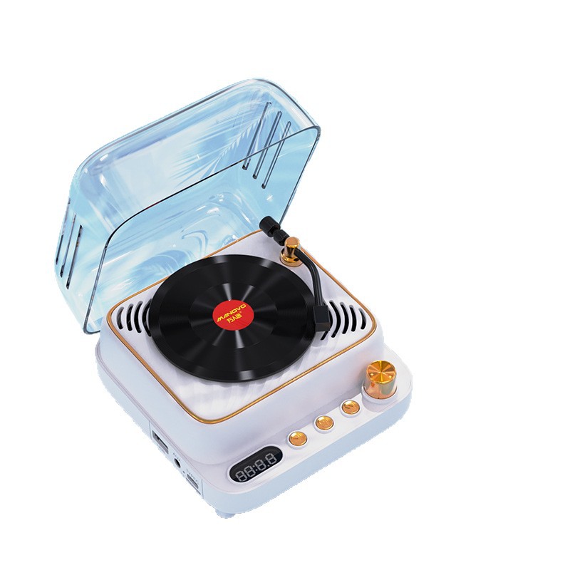 Vinyl Record Player Bluetooth Speaker Mini K Song Birthday Gift for Boys and Girls Mini Bluetooth Speaker