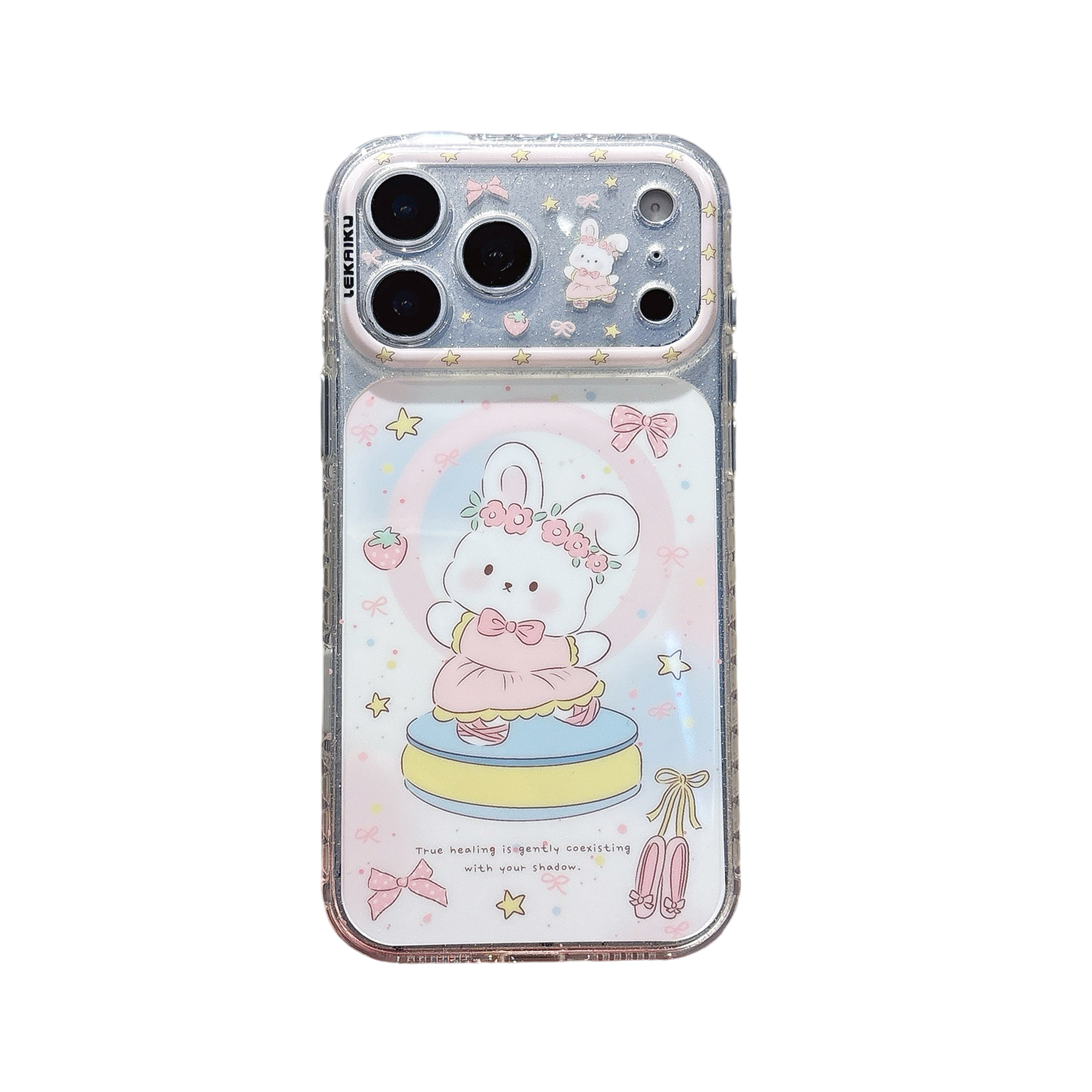 For iPhone 17 Pro Max Cartoon Graffiti AI Magnetic Phone Case Apple 16 Tulip Four-Leaf Clover Floral