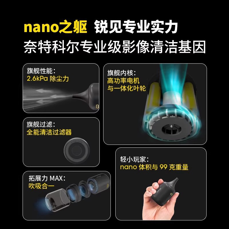 Nitecore BBnano Blower Camera Cleaning Pocket Electric Air Blower Dust Removal Photography