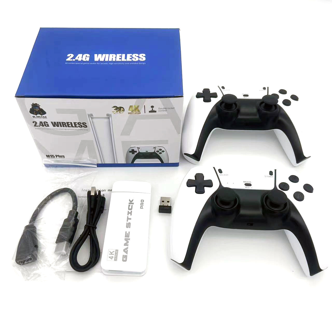 New M15 Home TV Dual Handle 2.4G Wireless HD Nostalgic Arcade Game Console Home Game Console