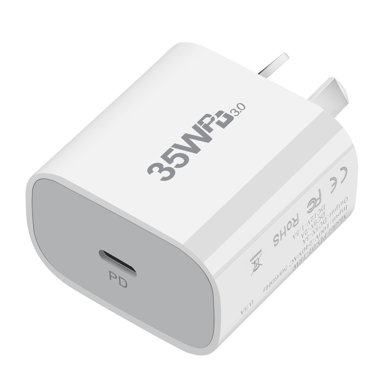 PD35W GaN Charger Applicable Apple 15 Fast Charging Head PD+QC3.0 Dual Port Phone Charging Head