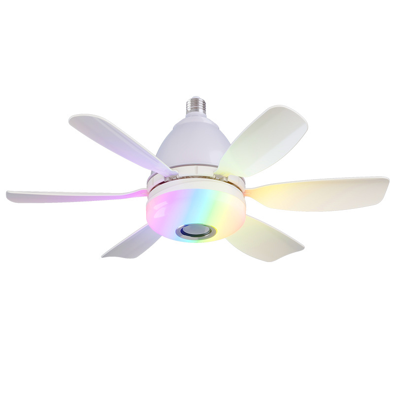 Fan Light RGB Living Room Ceiling Fan Light Simple Modern Bedroom LED 2026 New