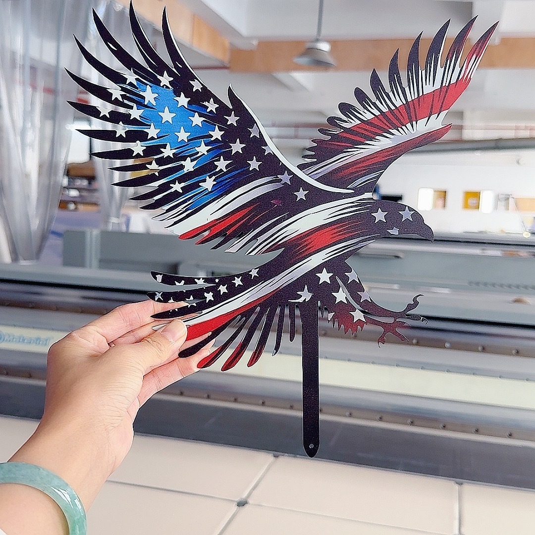 New USA Independence Day Eagle Garden Metal Ground Insert Decoration Holiday Decoration Home Ornament