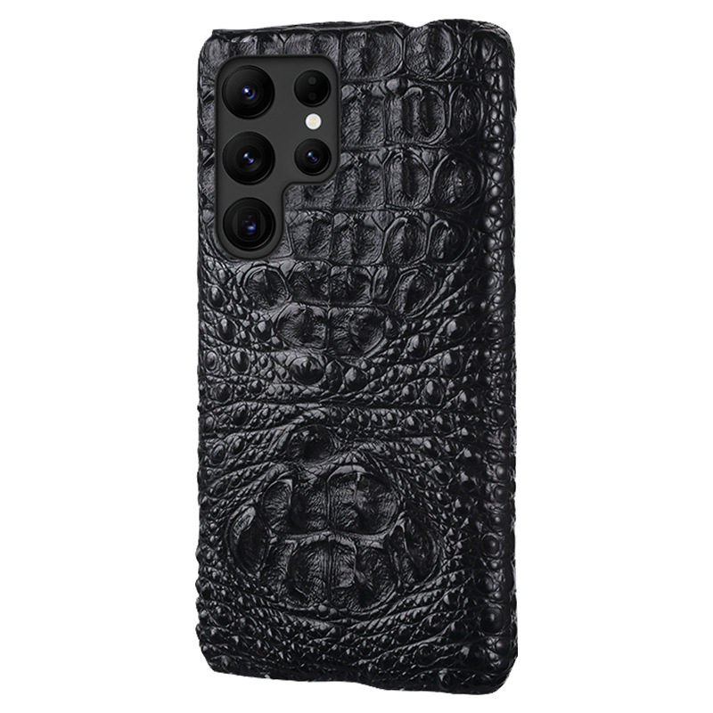 Applicable Samsung S25 Ultra crocodile leather phone case Galaxy S24 protective case luxury anti-drop men's case