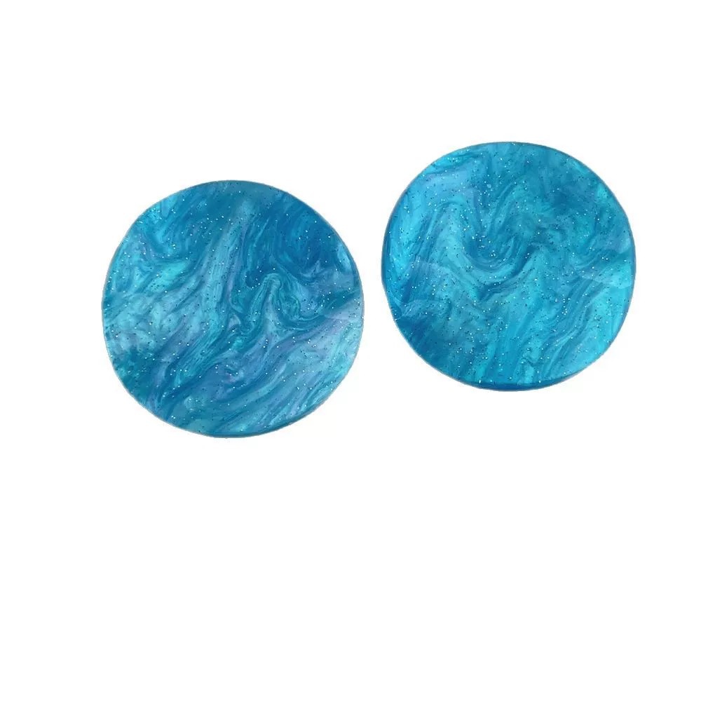 Candy Color Twisted Piece Round Acetate Earrings for Women Niche Vacation Style Ear Pin Ear Accessories