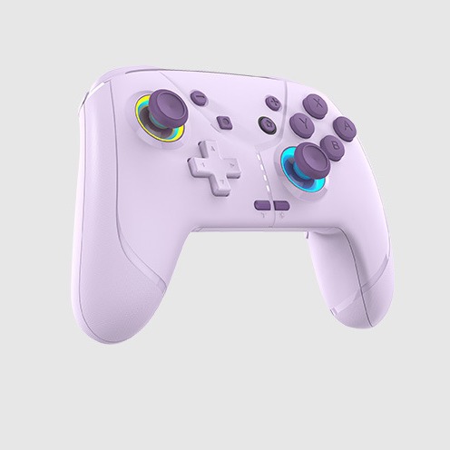 Glow Purple Switch Pro Controller Supports Android iOS PC Forced Motion Control Colorful Back Buttons Macro Recording Game Console