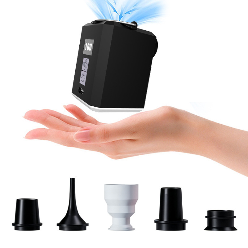 Outdoor camping inflatable pump, portable and compact, high-power air pump, camping lighting multifunctional air pump cylinder