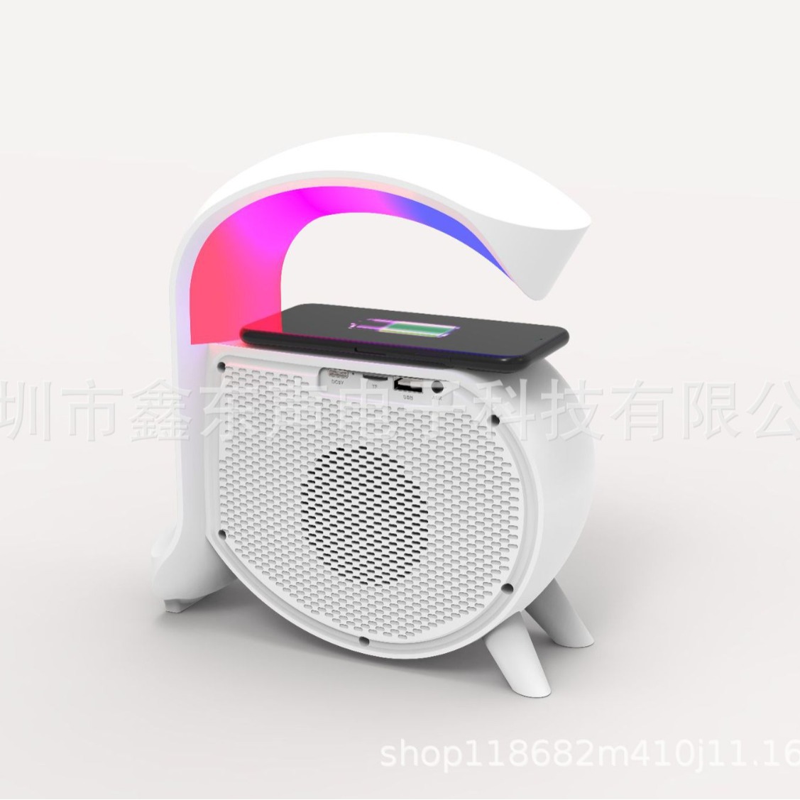 New Small A Display Clock Alarm 15W Wireless Charging White Noise Bluetooth Speaker High Volume