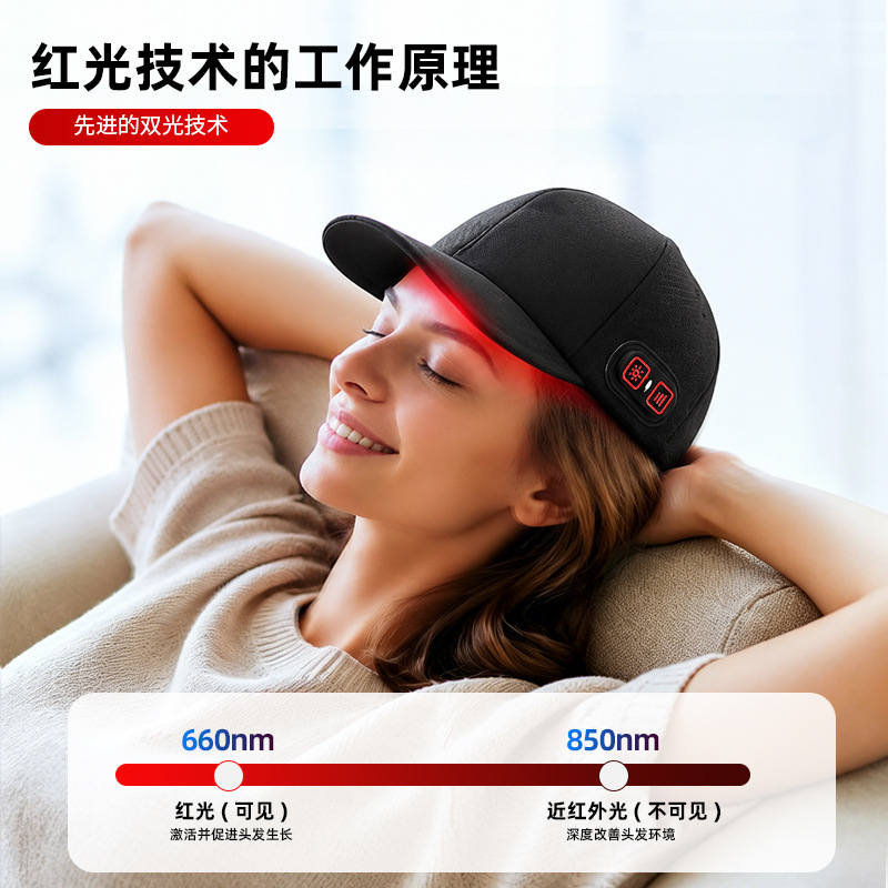 LED Red Light Hair Care Cap Infrared Light Hair Styling Cap Oil Control Hair Loss Hair Growth Scalp Heat Compress Therapy Nourishing Hair Cap