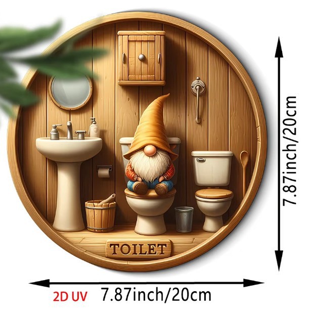 20*20*0.3cm · 木质厕所标语挂牌黄色帽子