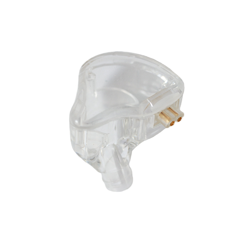 Transparent DIY Ear Shell 10MM One Dynamic One Balanced Armature HIFI Earphone Shell with 0.75 Female Socket