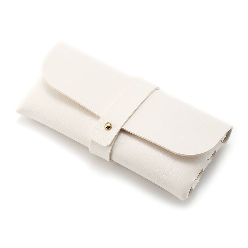 New single stud sunglasses case, PU leather case soft bag sunglasses case, black portable glasses case