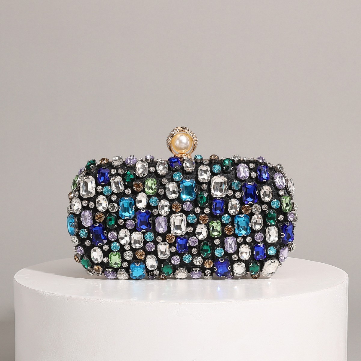 Colorful Evening Bag Banquet Clutch Bag Women's Dress Evening Dress Bag Rhinestone Party Bag