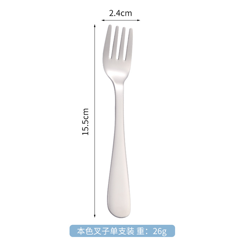 304 stainless steel spoon fork set children's cutlery cartoon spoon fork eating baby food spoon infant spoon