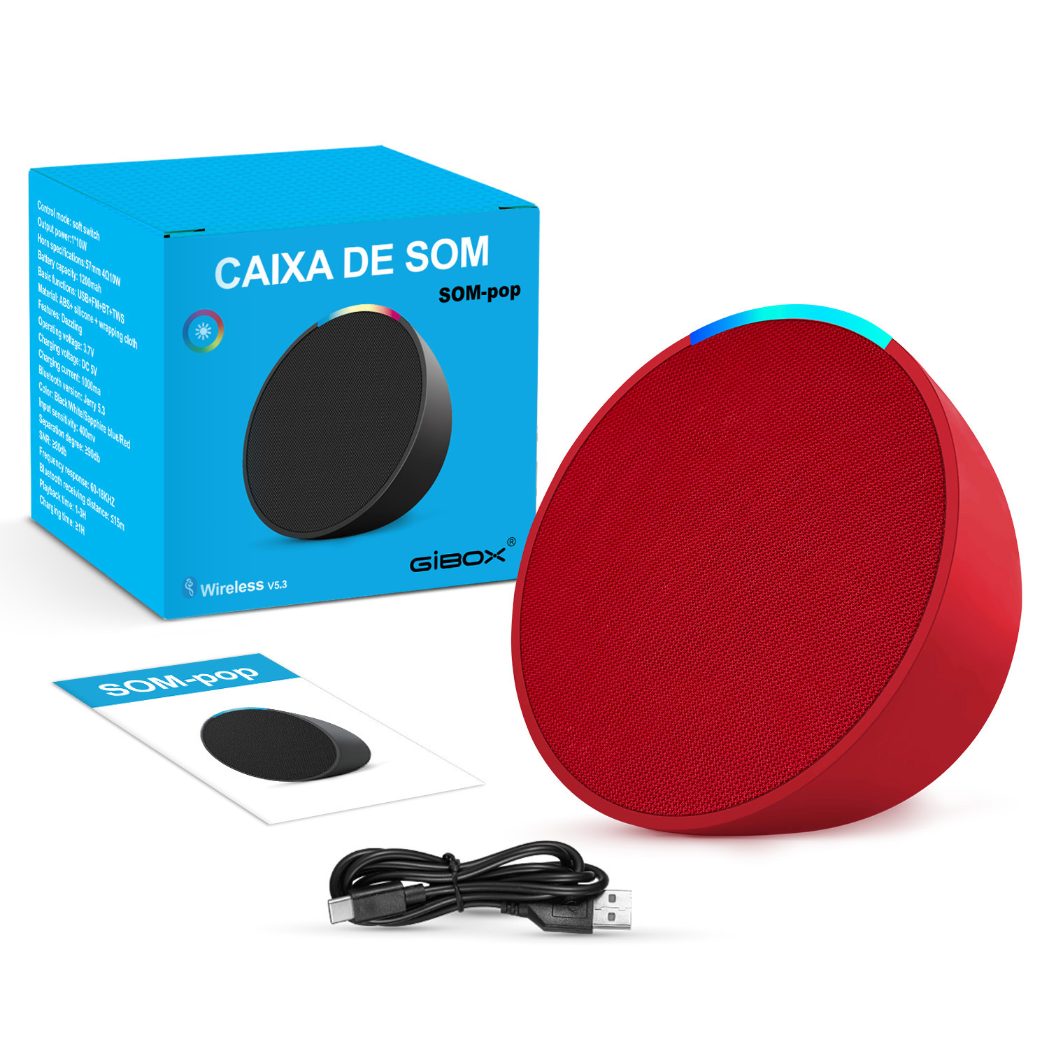Alaxe Bluetooth Speaker Wireless Fabric Card Mini Sound Subwoofer Desktop Mini Bluetooth Speaker