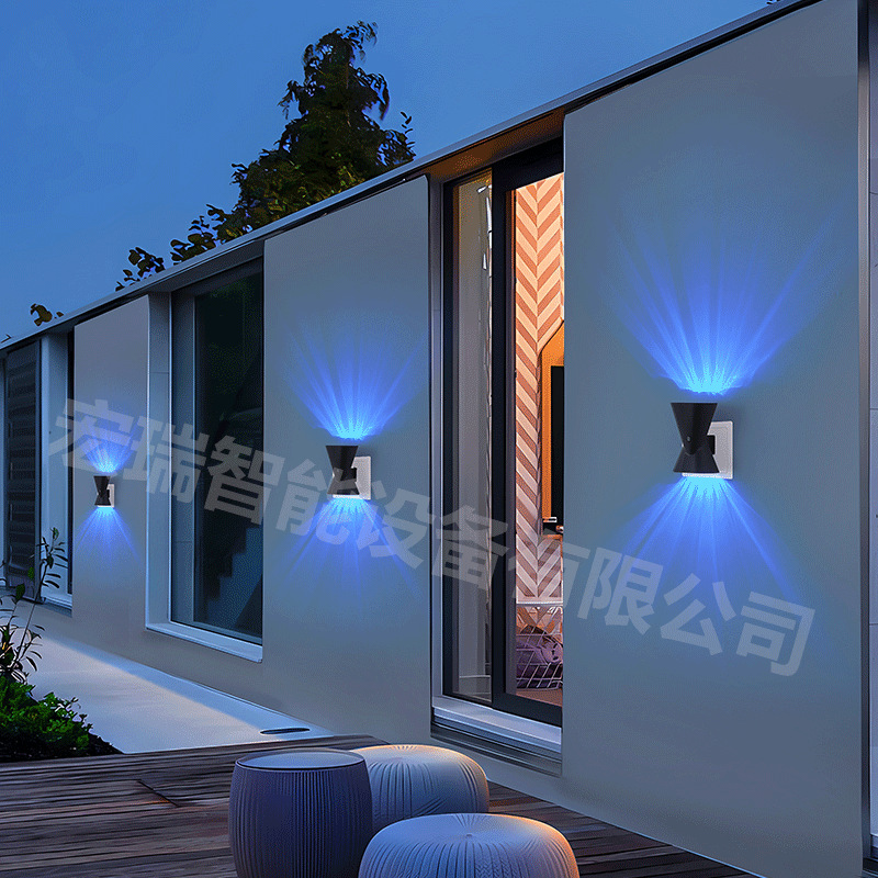 2024 7-Color LED Wall Light Light Sensor Light Minimalist Wall Hanging Light Corridor Light Background Wall Bedroom Bedside Wall Light