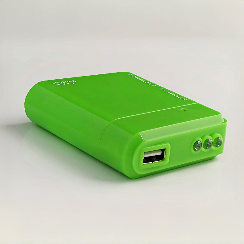 Backup 4AA slide cover emergency charger portable 4x 5号 dry battery with LED light phone charging mobile power bank