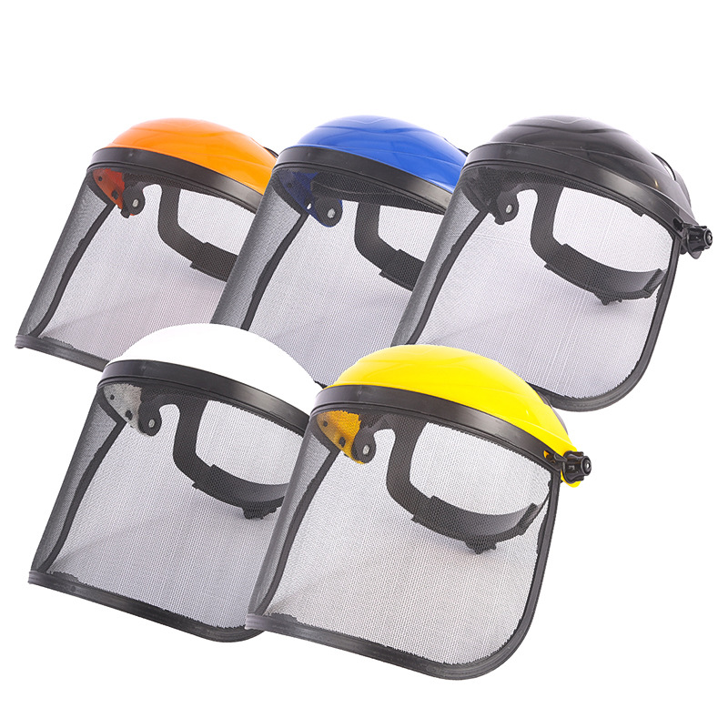 Steel mesh explosion-proof grass cutting hat garden pruning grass cutting anti-splash face screen lawn mower special protective face mask