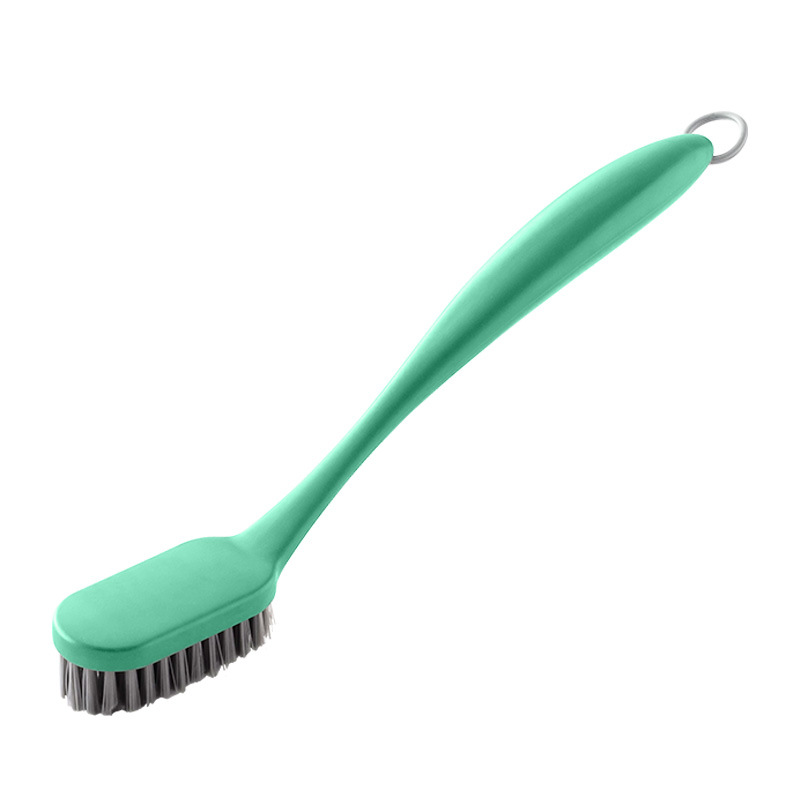 Thickened fine-wire long-handle shoe brush, hangable plastic multi-functional cleaning laundry brush, non-damaging soft-bristle small brush