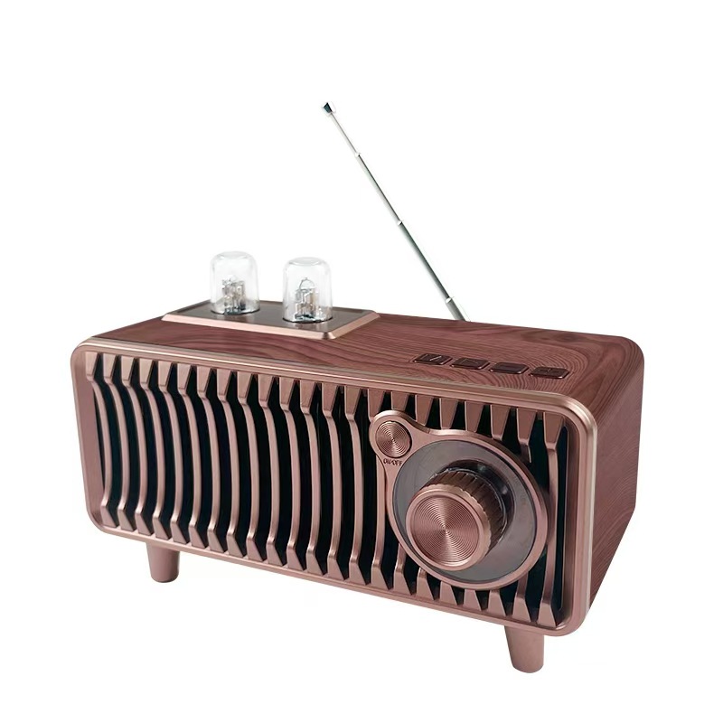 Cyboris Wood Grain Colorful Radio Mini Card Wireless Bluetooth Speaker Gift