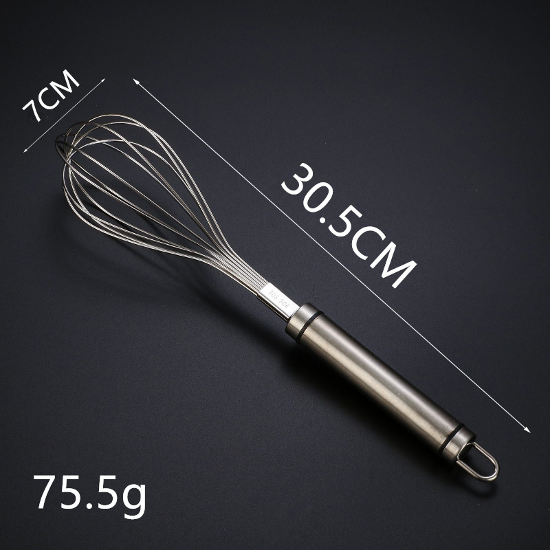 304 stainless steel manual egg beater, thickened manual stirring rod, flour/egg whisk, extended baking tool