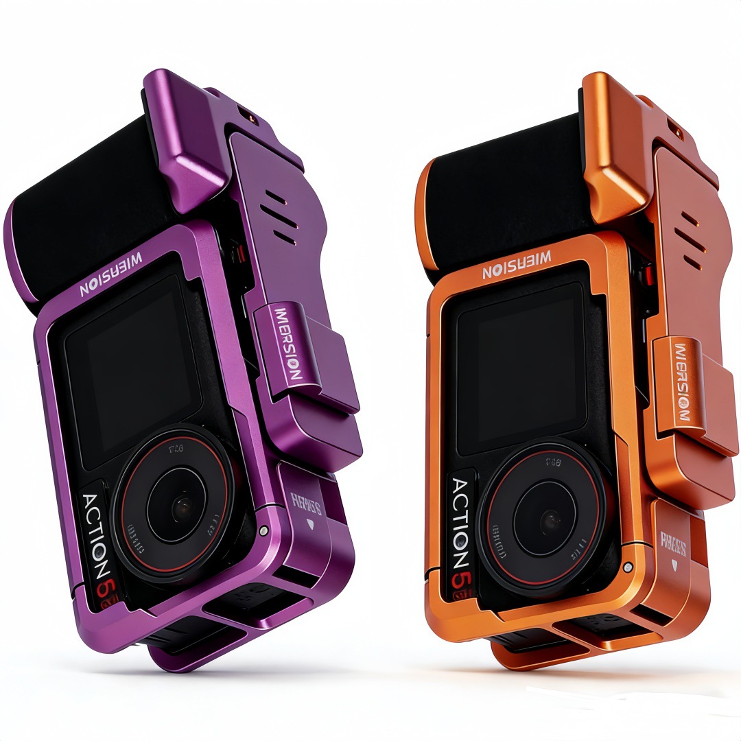 WIERSION Wilson DJI Action 5/4/3 Quick Release Street Photography Handle Kit Action Camera Cage