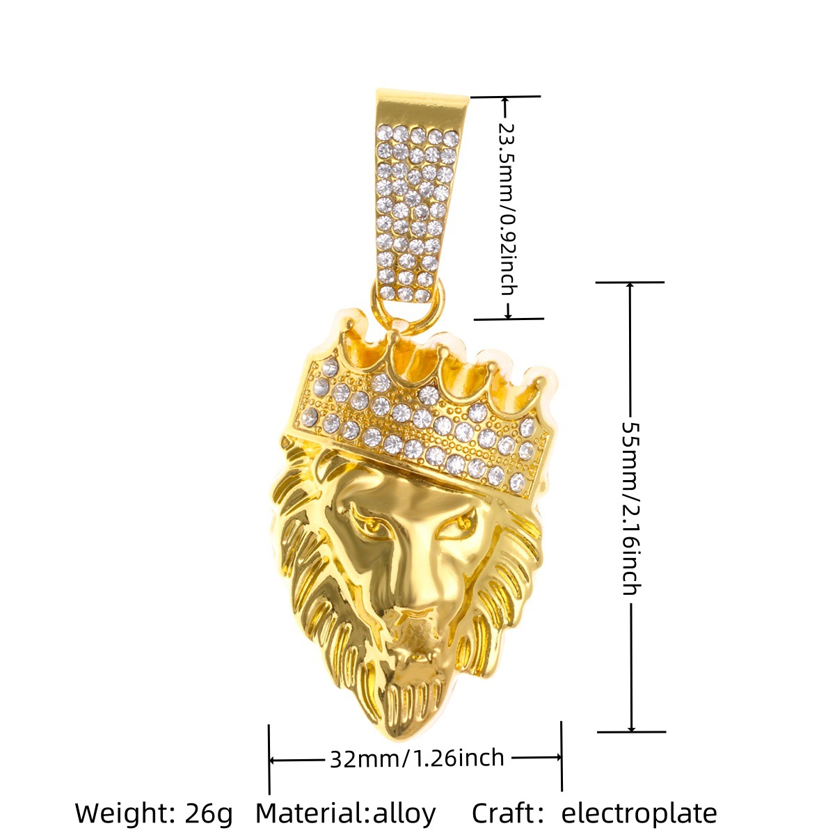 Street pendant collection Gengar bear tiger head cross pendant hip-hop jewelry
