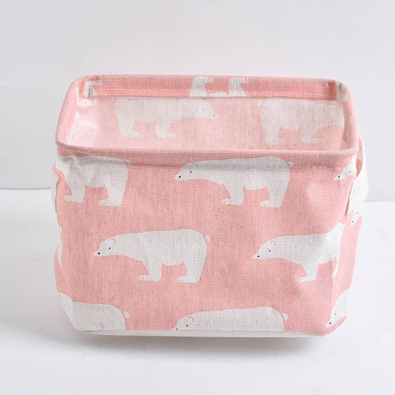 Foldable Storage Basket, Linen Desktop Storage Box, Fresh Waterproof Storage Basket, Storage Box, Storage Bag