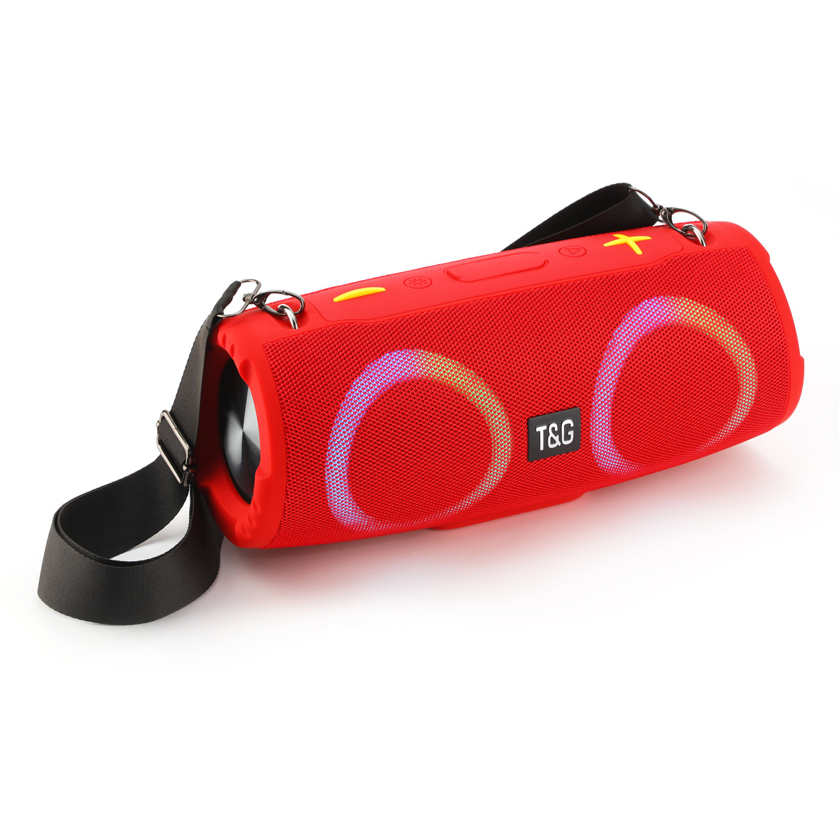 TG676 Dual Channel High Power Stereo Ultra Bass Shoulder-Mounted Battle Drum Bluetooth Wireless Speaker TG New